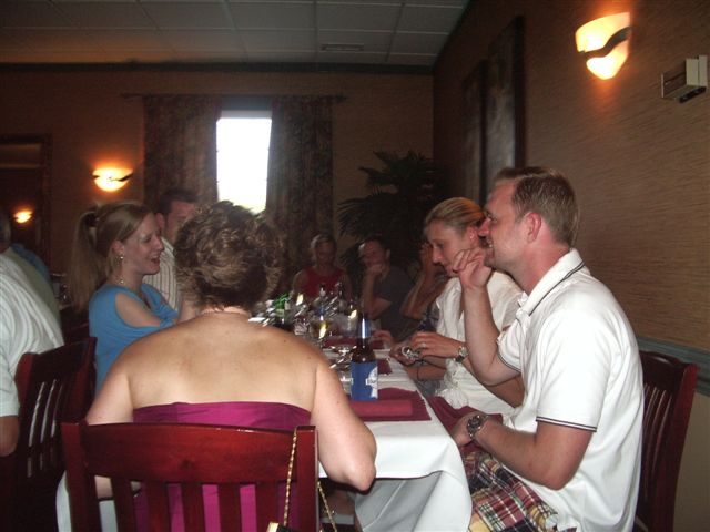 wedding party at rehearsal dinner 2